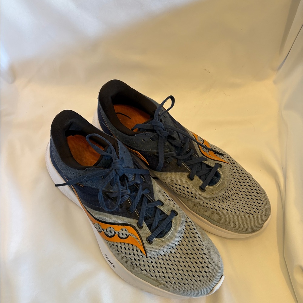 Saucony Men's Gray and Navy Athletic Shoes Size‎ 9.5